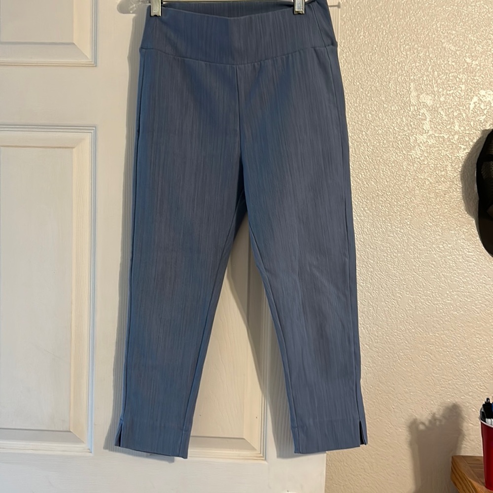 High waist stretch capri